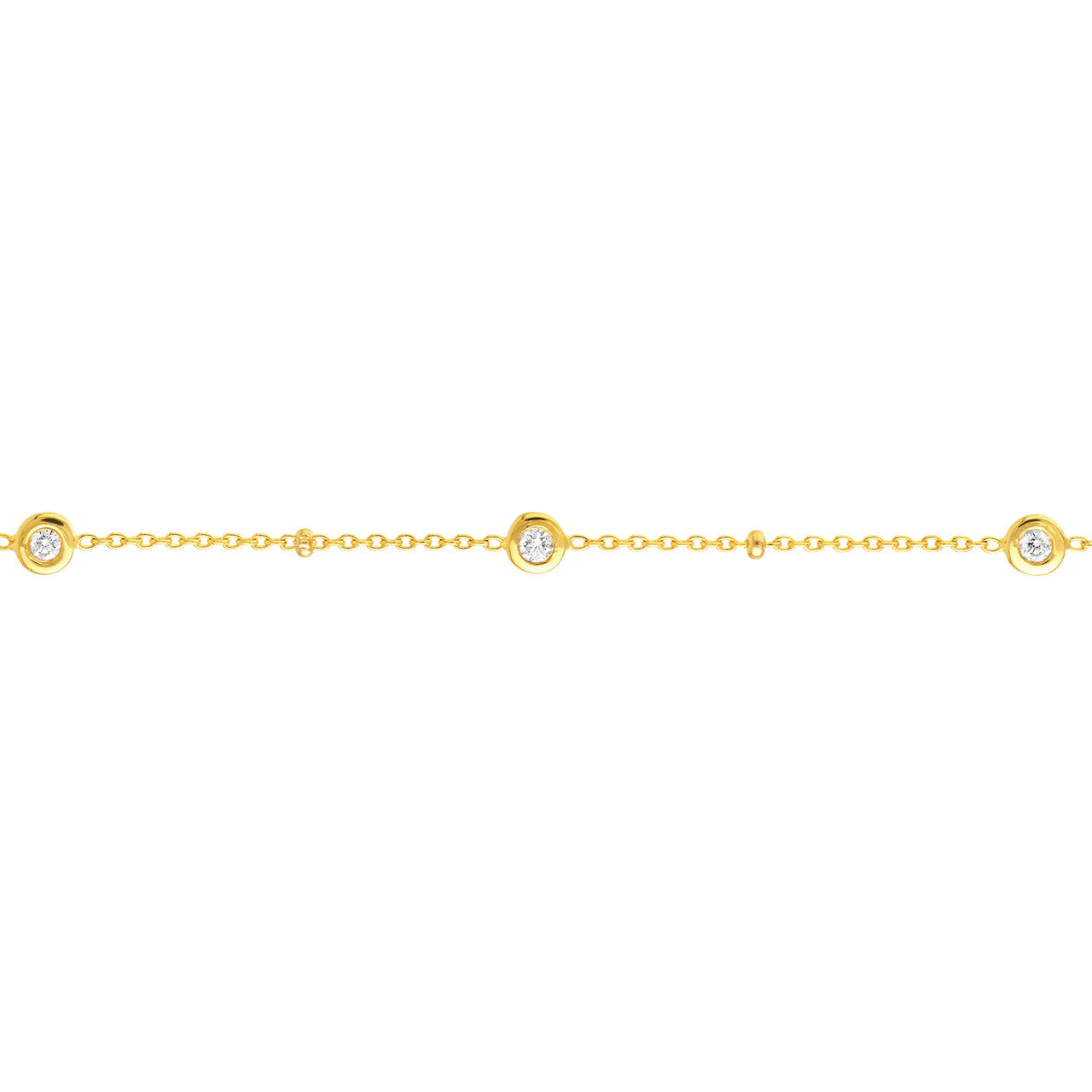 Diamond Bezels & Beads Bracelet