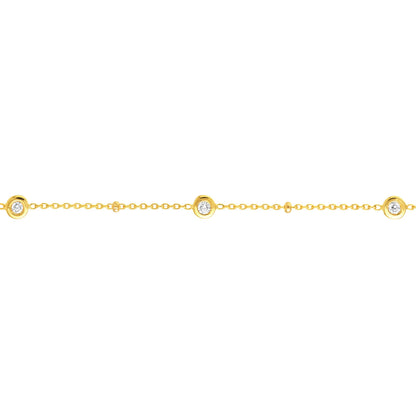 Diamond Bezels & Beads Bracelet