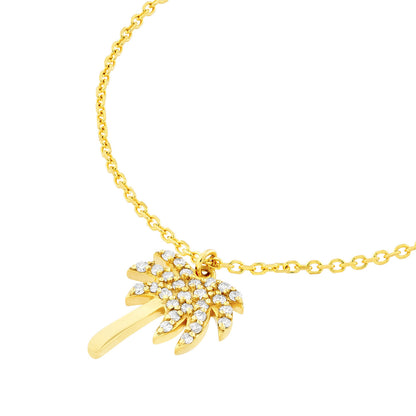 Diamond Palm Tree Necklace