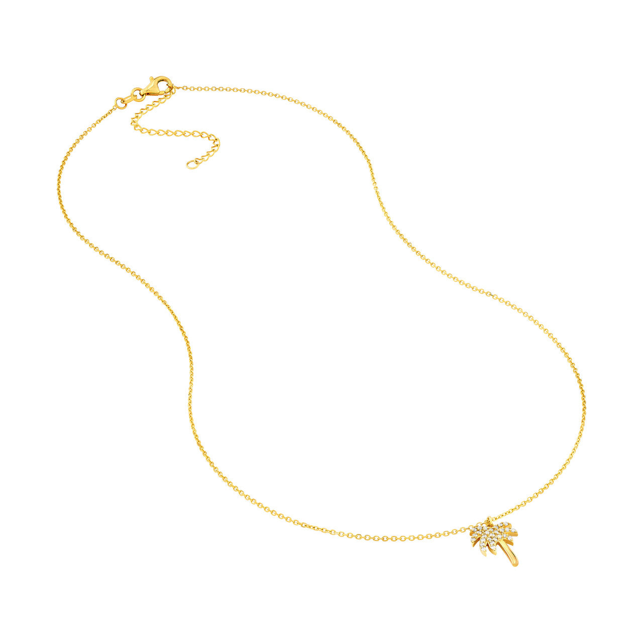 Diamond Palm Tree Necklace