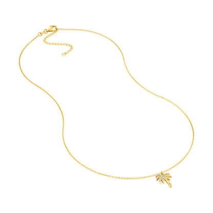 Diamond Palm Tree Necklace