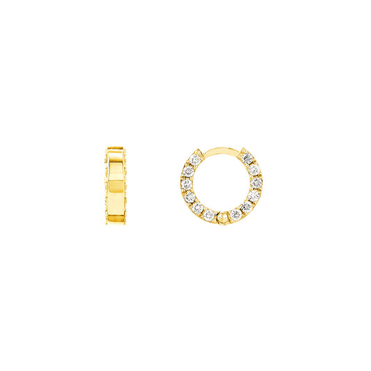 Diamond 10mm Hoop Earrings