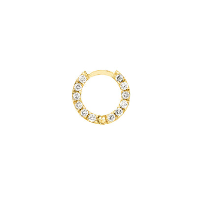 Diamond 10mm Hoop Earrings
