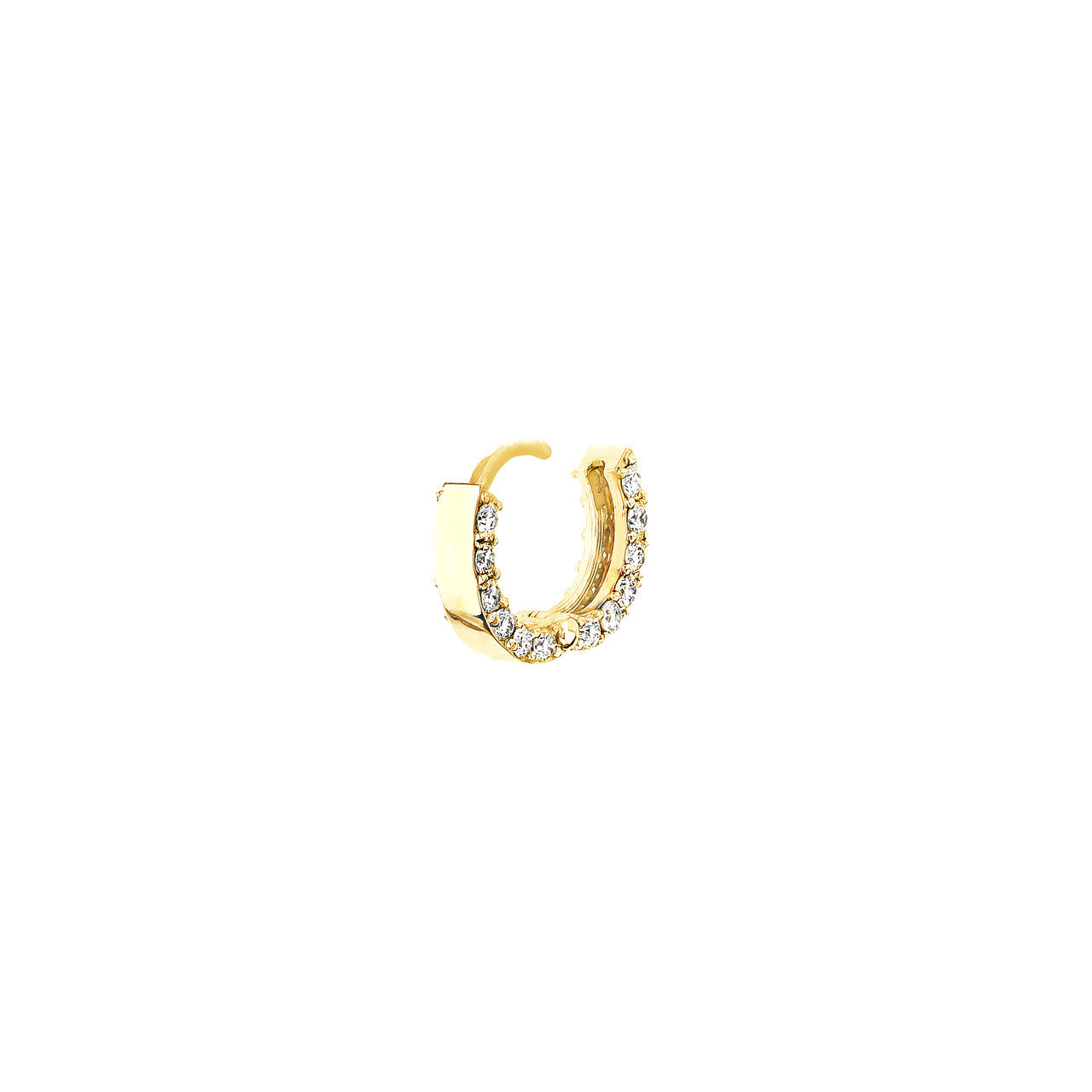 Diamond 10mm Hoop Earrings