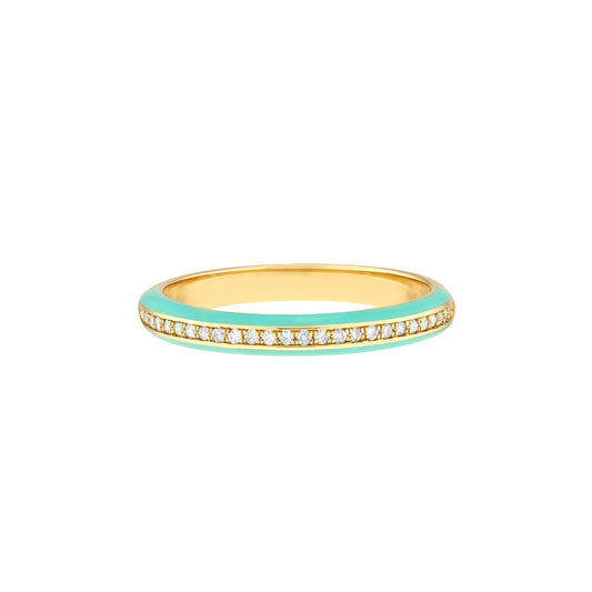 Diamond & Turquoise Eternity Band