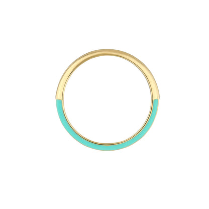 Diamond & Turquoise Eternity Band